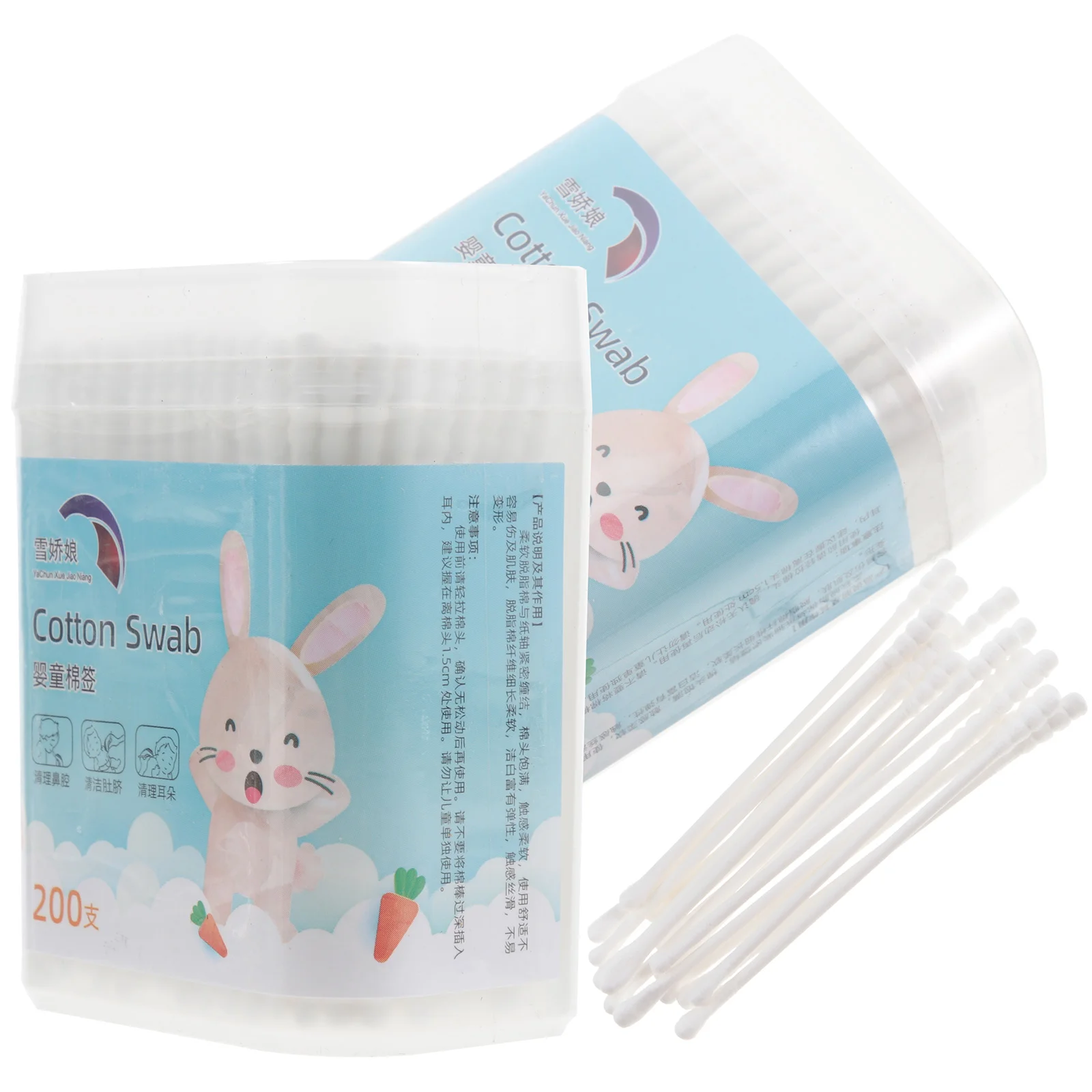 

400PCS/2 Boxes Infant Nose Swabs Paper Sticks Cotton Buds Baby Care Buds Swabs Ear Ear Nose Cotton Swabs Infant Cleaning Sticks