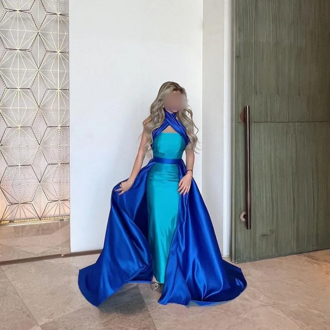 Gorgeous Halter Evening Dresses Floor-length Contrast Color Formal Party Gowns Sleeveless Arabia Prom Dresses فساتين الحفلات
Gorgeous Halter Evening Dresses Floor-length Contrast Color Formal Party Gowns Sleeveless Arabia Prom Dresses فساتين الحفلات