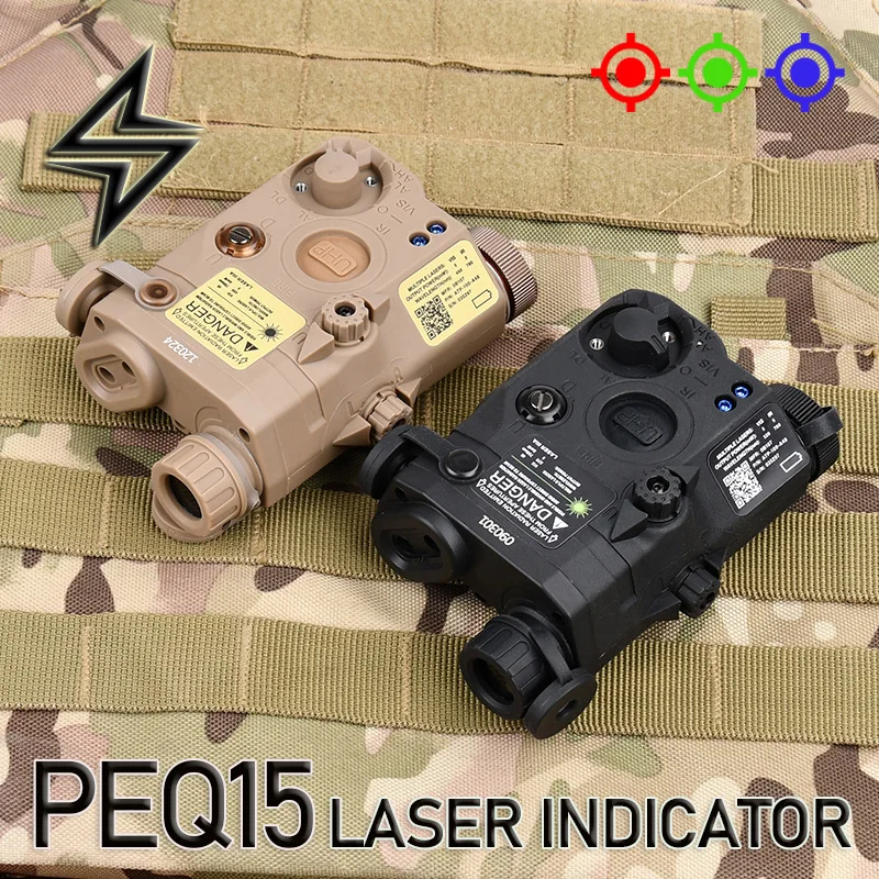 

WADSN Airsoft PEQ15 Red Green Blue Dot Laser Indicator Sight Hunting AR15 Rifle Weapon Gun PEQ-15 Aiming Fit 20mm Picatinny Rail