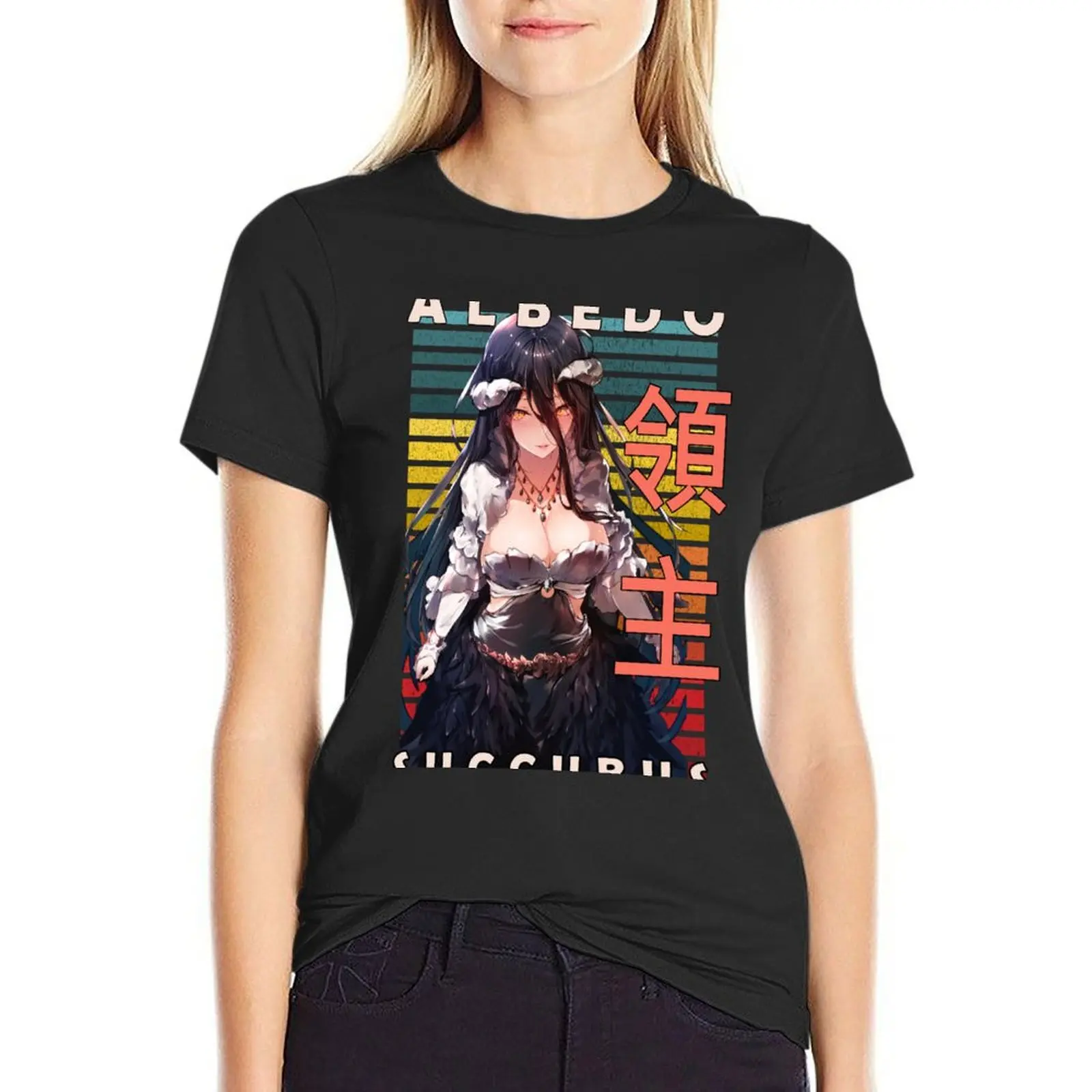 Albedo Succubus Overlord Obarodo Anime Manga Retro Design T-Shirt vintage clothes lady clothes luxury designer clothing Women
Albedo Succubus Overlord Obarodo Anime Manga Retro Design T-Shirt vintage clothes lady clothes luxury designer clothing Women