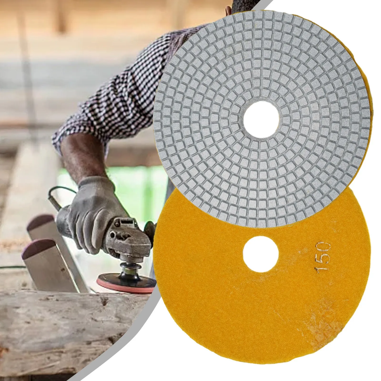 1Pc 6'' Diamond Polishing Pad Dry/wet Flexible Grinding Disc 30-3000 Grit For Granite Concrete Marble Polishing Grinder Parts
1Pc 6'' Diamond Polishing Pad Dry/wet Flexible Grinding Disc 30-3000 Grit For Granite Concrete Marble Polishing Grinder Parts