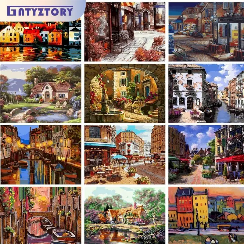 GATYZTORY Acrylic Painting By Numbers Paint Kit Coloring By Numbers On Canvas Town Landscape Wall Art For Handiwork Gift For Adu
GATYZTORY Acrylic Painting By Numbers Paint Kit Coloring By Numbers On Canvas Town Landscape Wall Art For Handiwork Gift For Adu