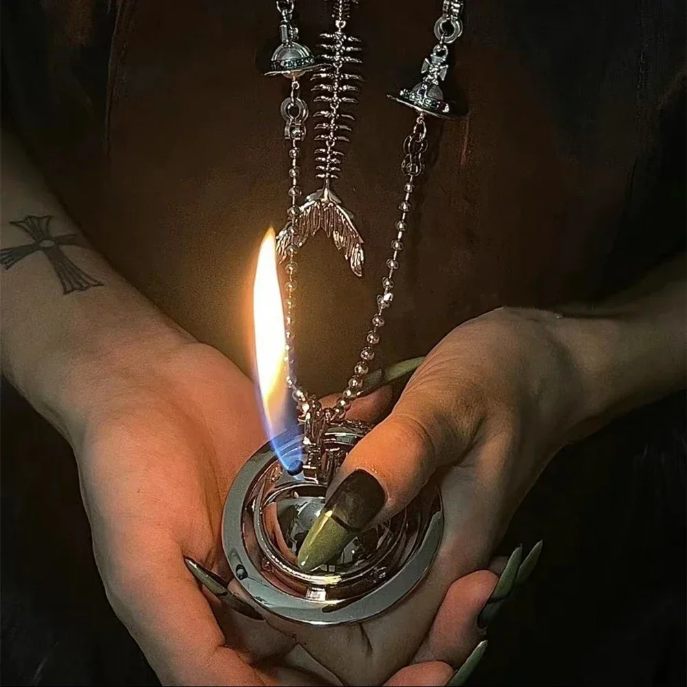 Luxury High Quality Necklace Lighter Alloy Metal Inflatable Portable Lighter Personalized Design for Men and Women Gifts
Luxury High Quality Necklace Lighter Alloy Metal Inflatable Portable Lighter Personalized Design for Men and Women Gifts