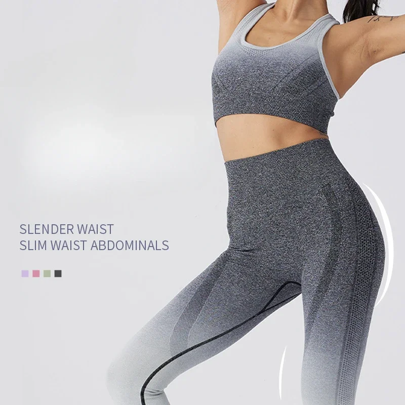 2PCS Skintight Sports Yoga Sets Women Gradual Change Sportswear Seamless Fitness Workout Long Pants Knitwear Sexy Bra Clothing
2PCS Skintight Sports Yoga Sets Women Gradual Change Sportswear Seamless Fitness Workout Long Pants Knitwear Sexy Bra Clothing
