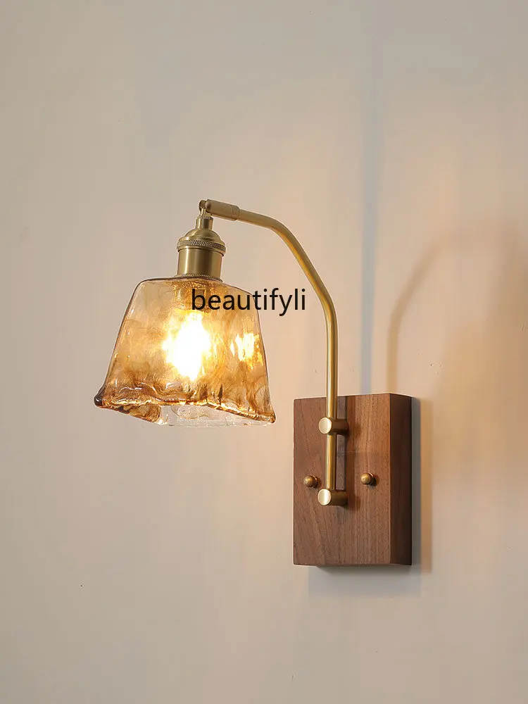 Japanese-Style Retro Walnut B & B Study Living Room Bedroom Bedside Bathroom Dining Room Wall Lamp
Japanese-Style Retro Walnut B & B Study Living Room Bedroom Bedside Bathroom Dining Room Wall Lamp