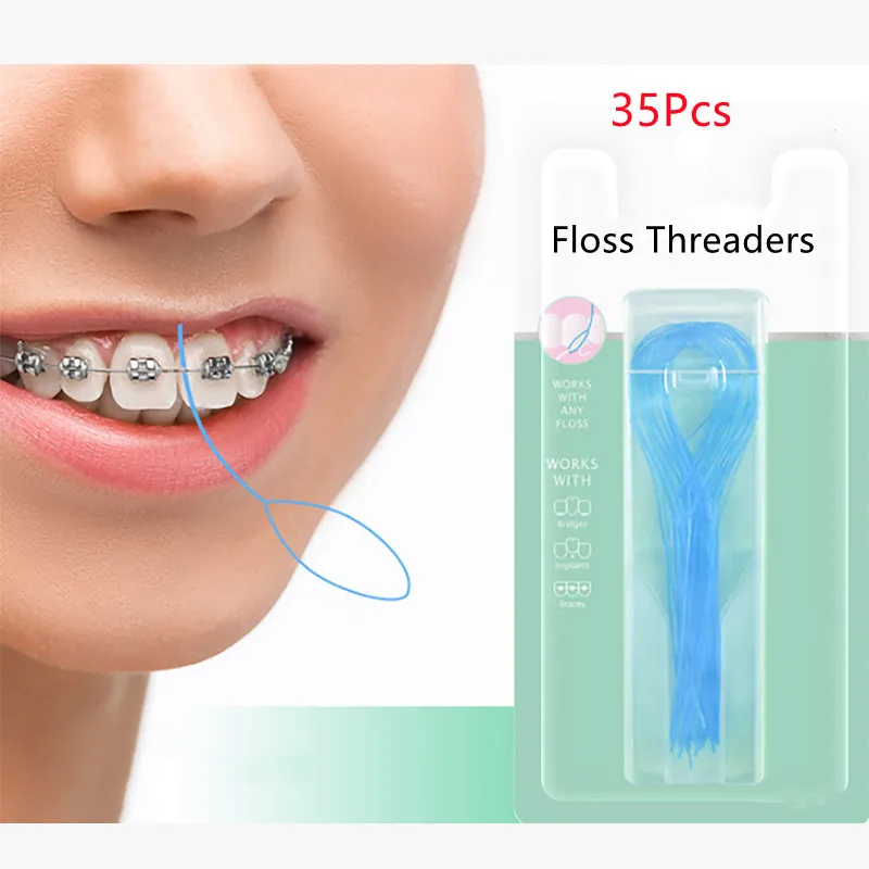 35Pcs/Set Dental Floss Threaders Needle Tooth Brackets Wire Braces Between Orthodontic Bridge Traction Wire Dental Oral Cleaning
35Pcs/Set Dental Floss Threaders Needle Tooth Brackets Wire Braces Between Orthodontic Bridge Traction Wire Dental Oral Cleaning