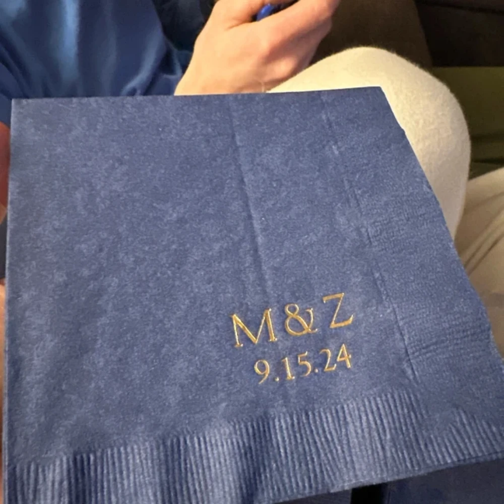 50Pcs Personalized Monogram Wedding Cocktail Napkins-Bride Shower Rehearsal Dinner | Reception Beverage Napkins | Birthday Party
50Pcs Personalized Monogram Wedding Cocktail Napkins-Bride Shower Rehearsal Dinner | Reception Beverage Napkins | Birthday Party