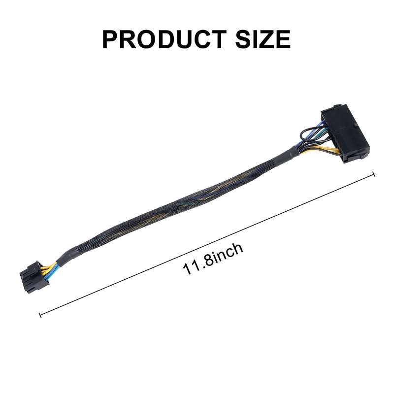 24 Pin to 10 Pin ATX PSU Main Power Adapter Braided Sleeved Cable for IBM for Lenovo PC and Servers 12-Inch(30cm)
24 Pin to 10 Pin ATX PSU Main Power Adapter Braided Sleeved Cable for IBM for Lenovo PC and Servers 12-Inch(30cm)