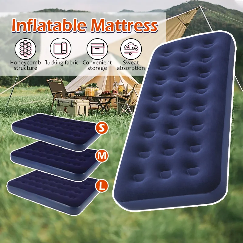 Inflatable Air Mattress 4 Sizes Camping Beds Travel Hiking Outdoor Comfort Sleep Nap Beach Picnic Mat Pvc Flocking Waterproof
Inflatable Air Mattress 4 Sizes Camping Beds Travel Hiking Outdoor Comfort Sleep Nap Beach Picnic Mat Pvc Flocking Waterproof
