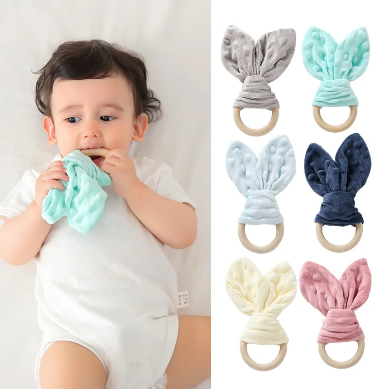Baby Pacifying Towel Teether Wooden Teether Ring Food Grade BPA Free Bean Velvet Soothing Toys Sleeping Toys Kid Gift Baby Toy
Baby Pacifying Towel Teether Wooden Teether Ring Food Grade BPA Free Bean Velvet Soothing Toys Sleeping Toys Kid Gift Baby Toy