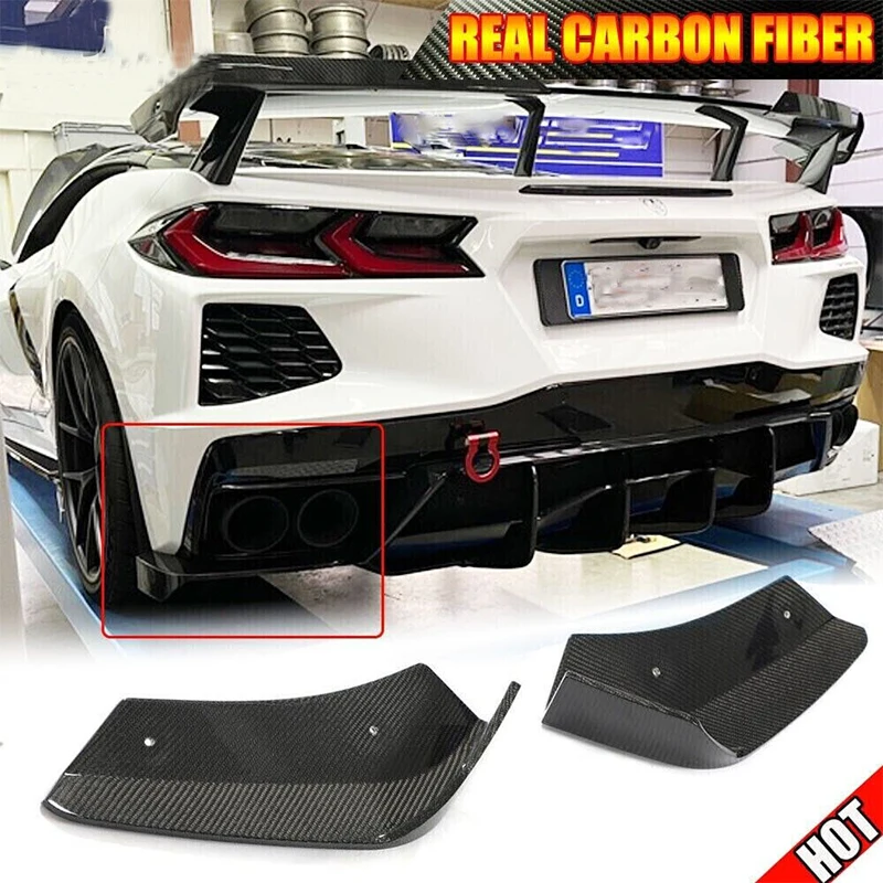 Real Carbon Rear Bumper Splitters Fins For Chevrolet Corvette C8 Stingray ScratchProtector Rear Extension 2020-2022 Accessories
Real Carbon Rear Bumper Splitters Fins For Chevrolet Corvette C8 Stingray ScratchProtector Rear Extension 2020-2022 Accessories