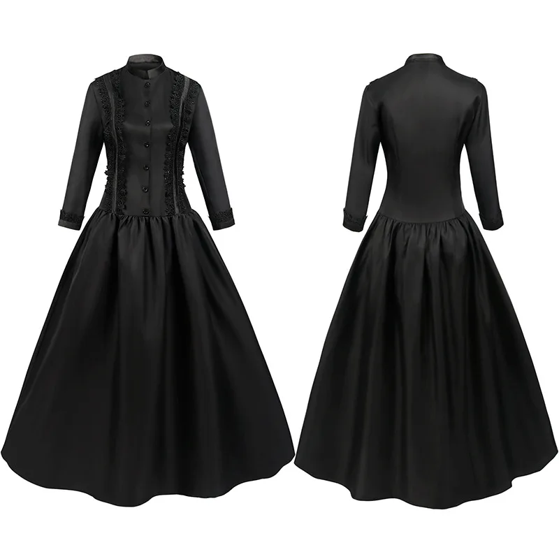 

Medieval Victorian Queen Palace Dresses Vintage Women Court Civil War Cosplay Costumes Gothic Party Masquerade Gown