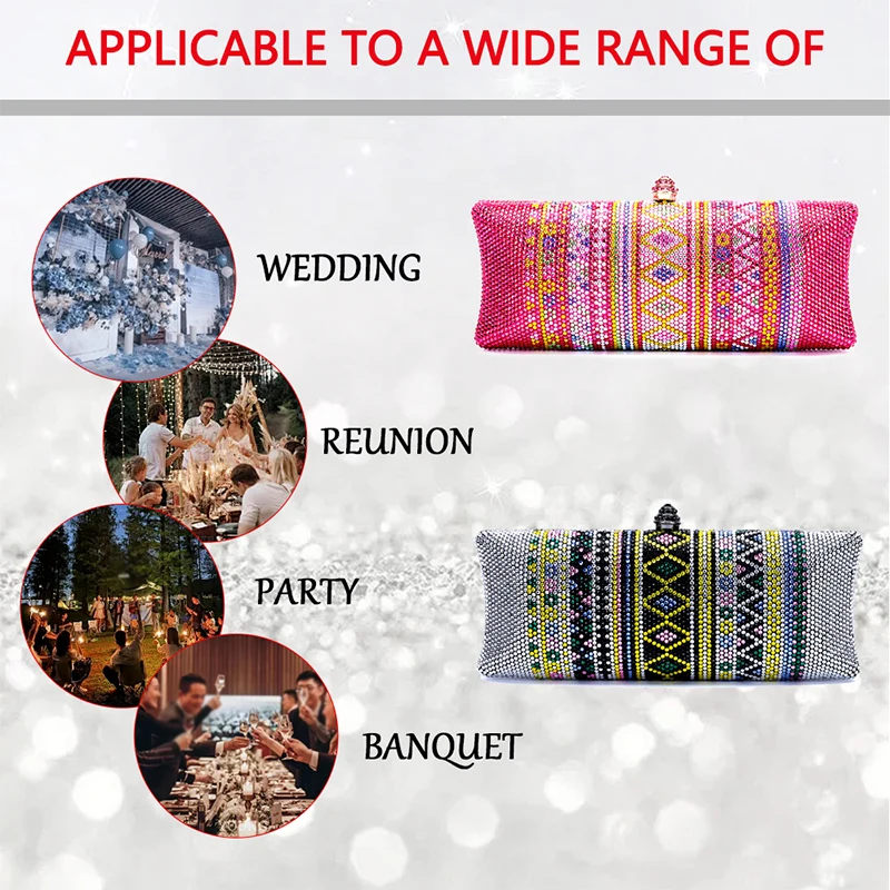 New Mini Rhinestone Banquet purse Luxury Diamond Evening Bag Stone Clutch Wedding Bridal Party Crystal Evening Bag New Mini Rhinestone Banquet purse Luxury Diamond Evening Bag Stone Clutch Wedding Bridal Party Crystal Evening Bag