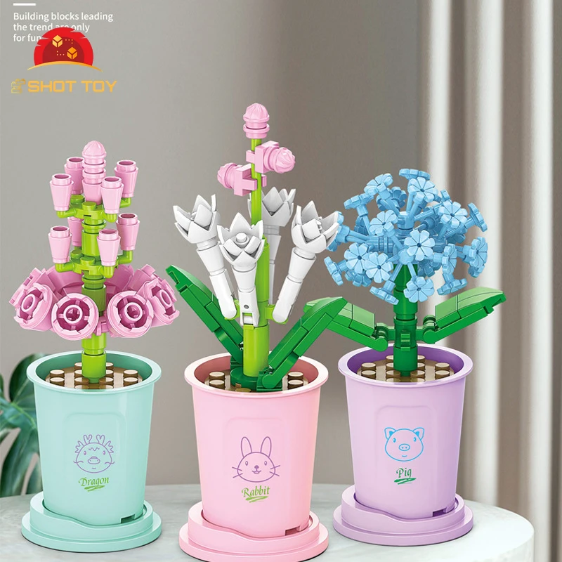 Flower Bouquet Building Blocks Set Mini Flowers Building Blocks Decorated Flower with Plastic Bases Resembling Gifts for Mother
Flower Bouquet Building Blocks Set Mini Flowers Building Blocks Decorated Flower with Plastic Bases Resembling Gifts for Mother