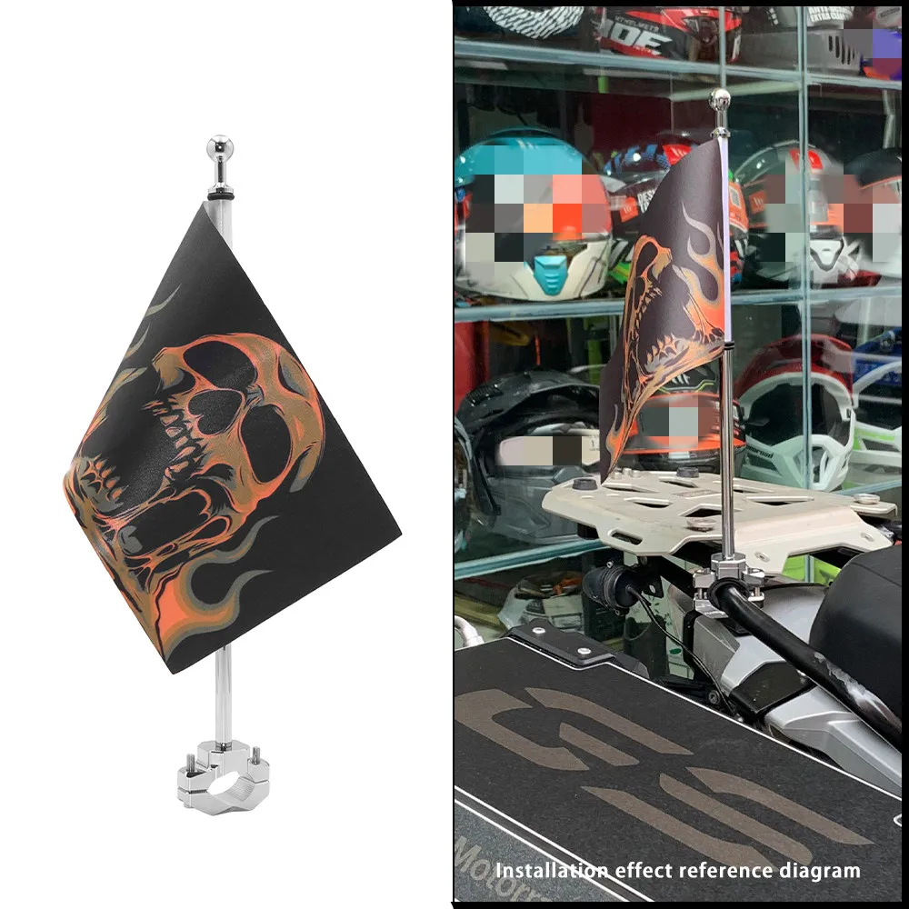 Universal Motorcycle Flame Skull Flag Pole Luggage Rack Mount For Honda Yamaha Kawasaki Suzuki Scooter Offroad
Universal Motorcycle Flame Skull Flag Pole Luggage Rack Mount For Honda Yamaha Kawasaki Suzuki Scooter Offroad