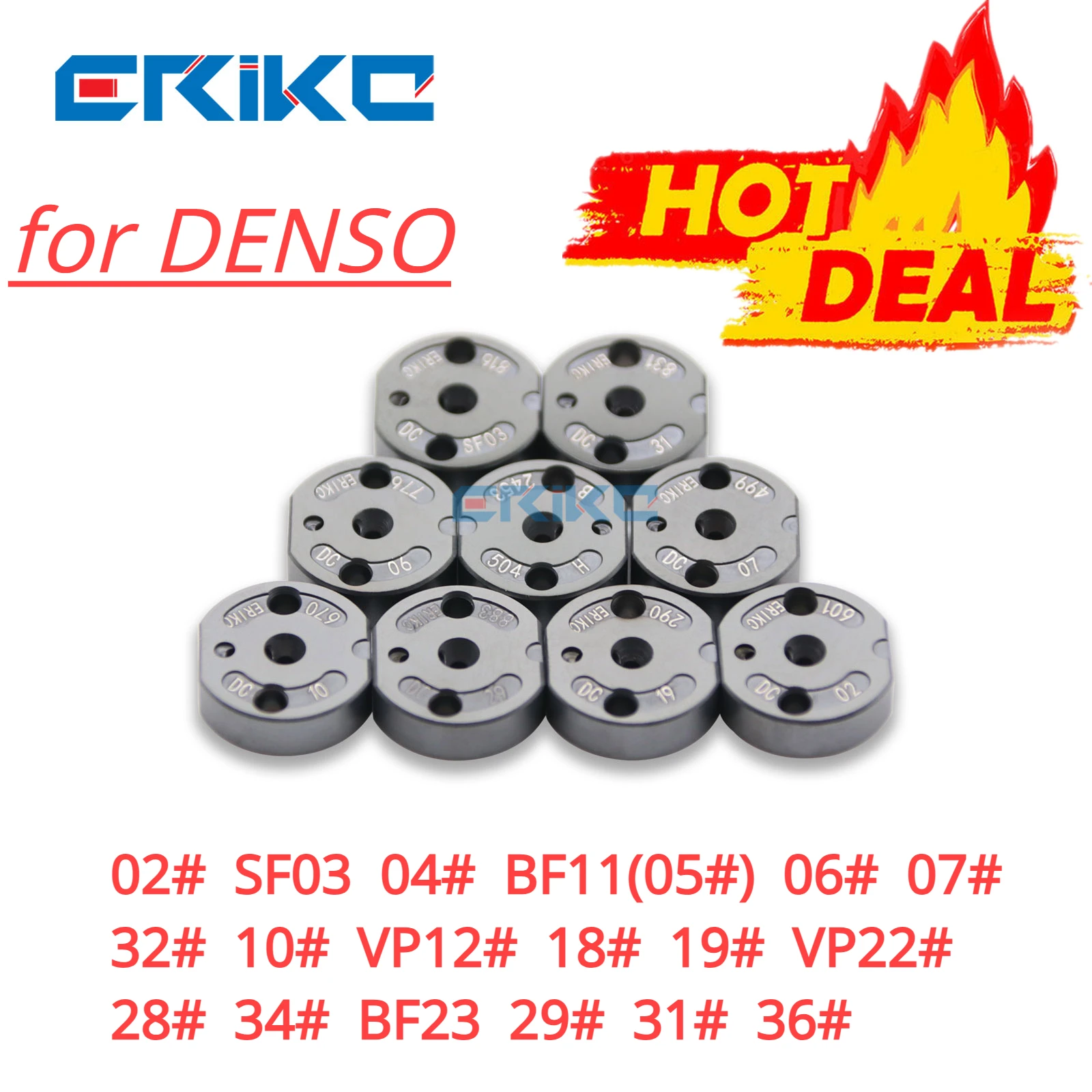 02# 04# 05# 06# 07# 10# 18# 19# 29# Control Valve Plate 31# 32# 36# Common Rail Injector Valve Orifice Plate for Denso Nozzle
02# 04# 05# 06# 07# 10# 18# 19# 29# Control Valve Plate 31# 32# 36# Common Rail Injector Valve Orifice Plate for Denso Nozzle