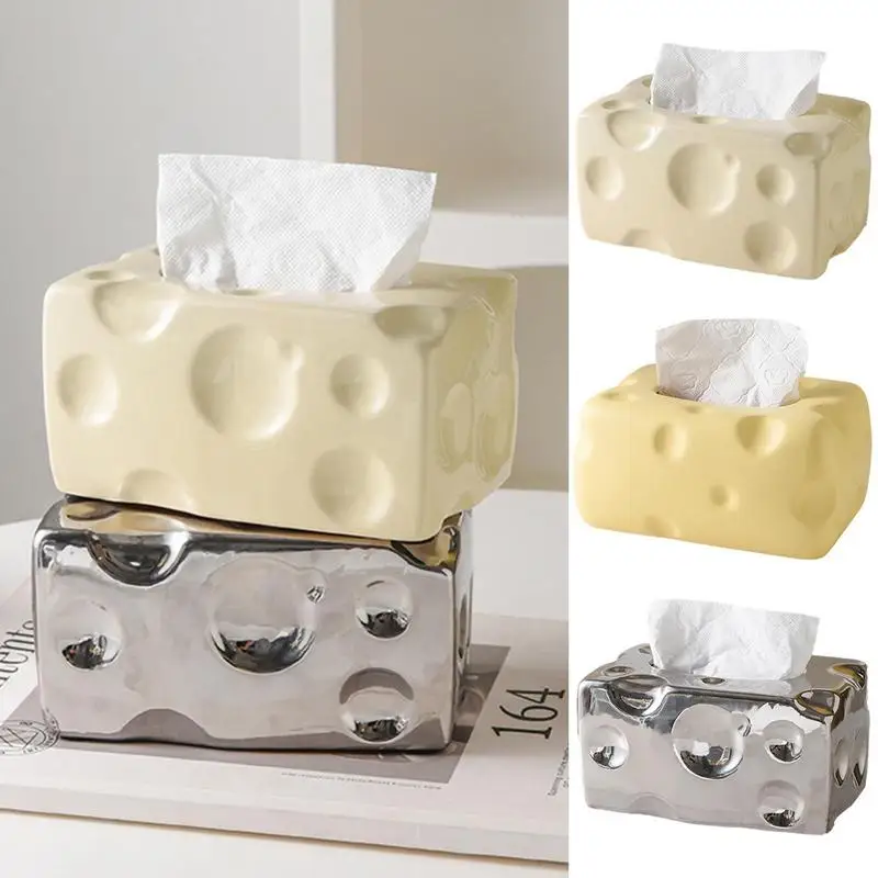 Tissue Box Decorative Cheese Ceramic Paper Towel Dispenser With Non Slip Pad Durable Multi Use Napkin Storage Container Box
Tissue Box Decorative Cheese Ceramic Paper Towel Dispenser With Non Slip Pad Durable Multi Use Napkin Storage Container Box