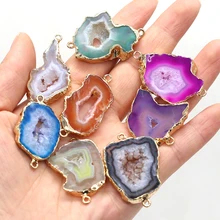 1PCNatural Stone Crystal Bud Geode Irregular Gold Edge Connector Pendant For Jewelry MakingDIY Necklace Accessory Gem Charm Gift
1PCNatural Stone Crystal Bud Geode Irregular Gold Edge Connector Pendant For Jewelry MakingDIY Necklace Accessory Gem Charm Gift