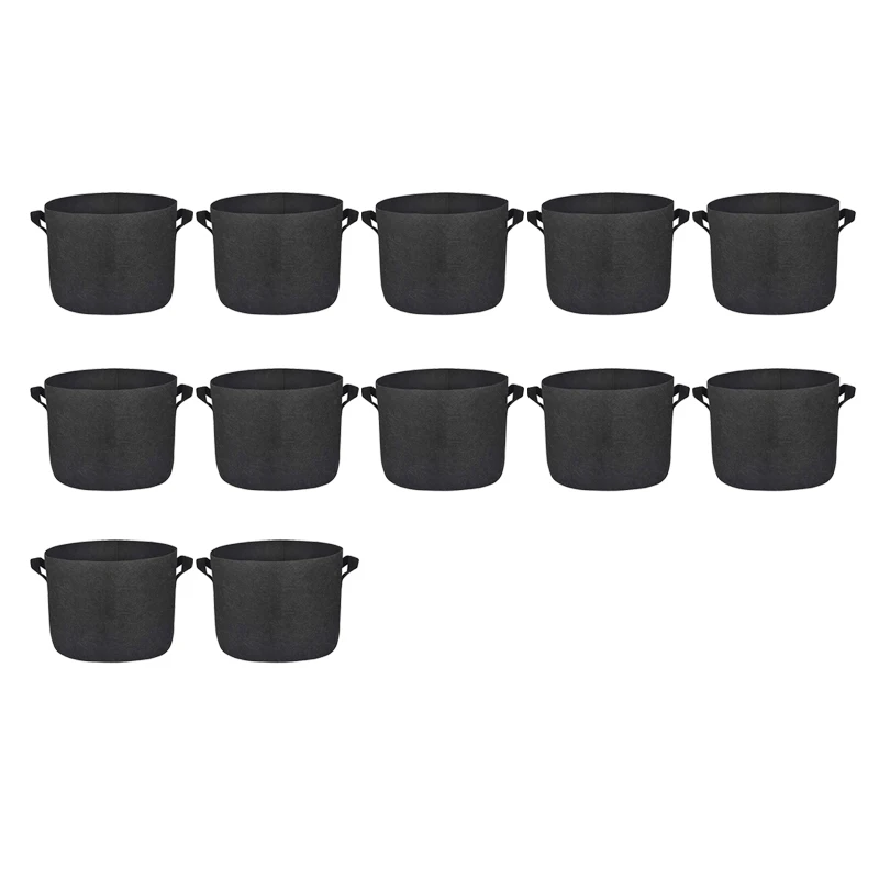

12 Pack 7 Gallon Grow Bags,Plants Pots with Handles,Indoor & Outdoor Grow Containers for Plants,Vegetables and Fruits