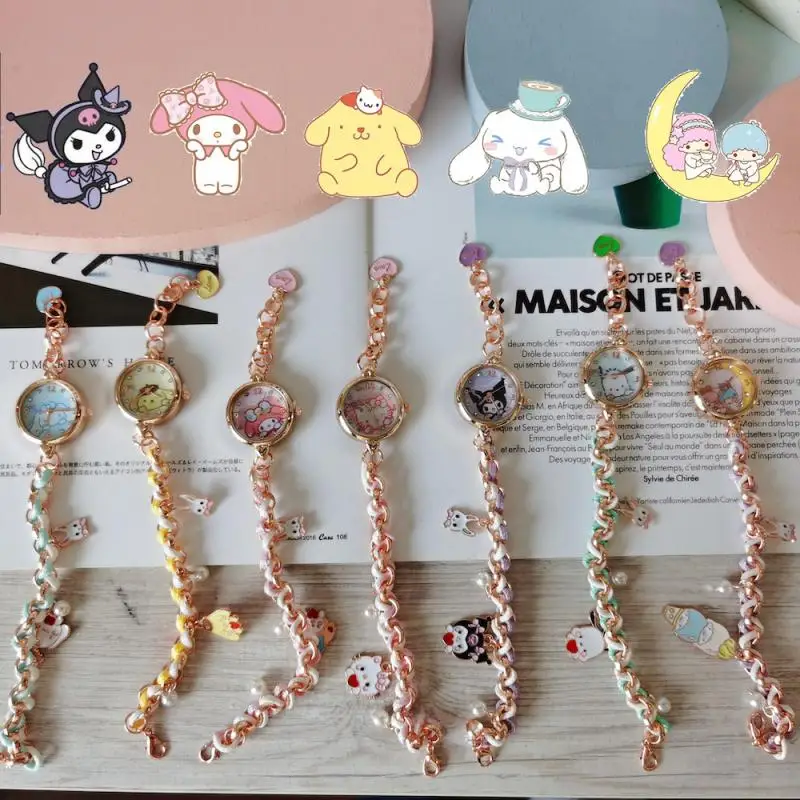 Sanrios Anime Kt Kuromi Melody Cinnamoroll Pompom Purin Pachacco Watch Cartoon Kawaii Cute Girl Student Pendant Bracelet Watch
Sanrios Anime Kt Kuromi Melody Cinnamoroll Pompom Purin Pachacco Watch Cartoon Kawaii Cute Girl Student Pendant Bracelet Watch