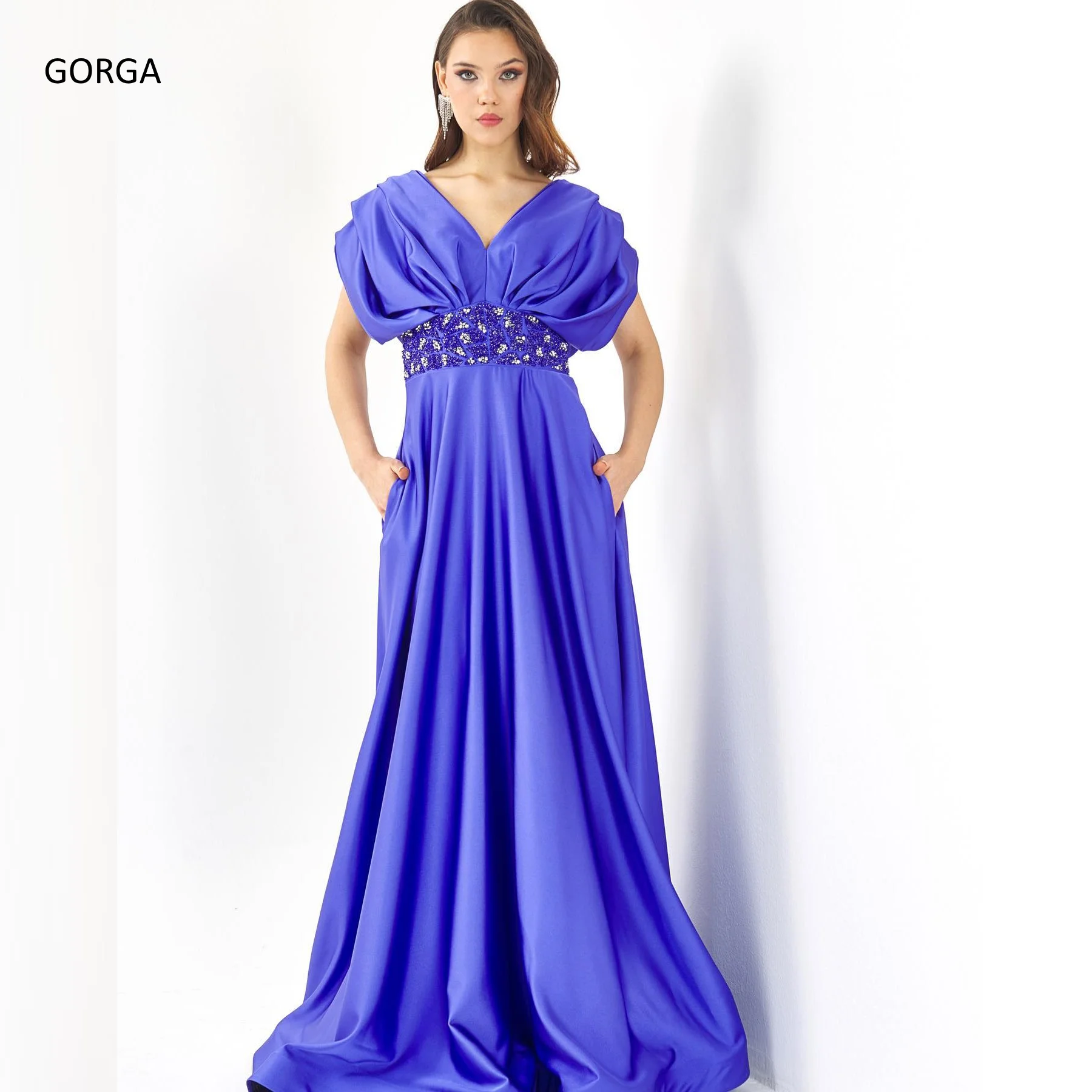 GORGA Evening Dresses Formal Occasion Elegant Party for Women Prom Sweep Train V-neck Beaded Emppire A-line
GORGA Evening Dresses Formal Occasion Elegant Party for Women Prom Sweep Train V-neck Beaded Emppire A-line