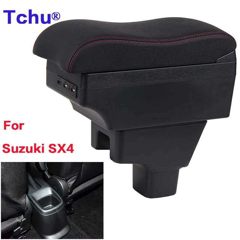 

For Suzuki SX4 armrest box SX4 car armrest box dedicated storage box modified USB charging ashtray auto parts