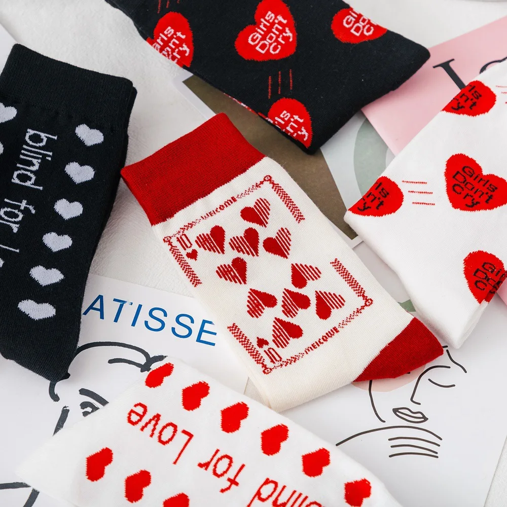 5 Pairs Socks Woman Gyaru Fashion Japanese Y2k Harajuku Middle Tube Cute Funny Letters Fun Heart Happy Sweets Cotton Female Long
5 Pairs Socks Woman Gyaru Fashion Japanese Y2k Harajuku Middle Tube Cute Funny Letters Fun Heart Happy Sweets Cotton Female Long