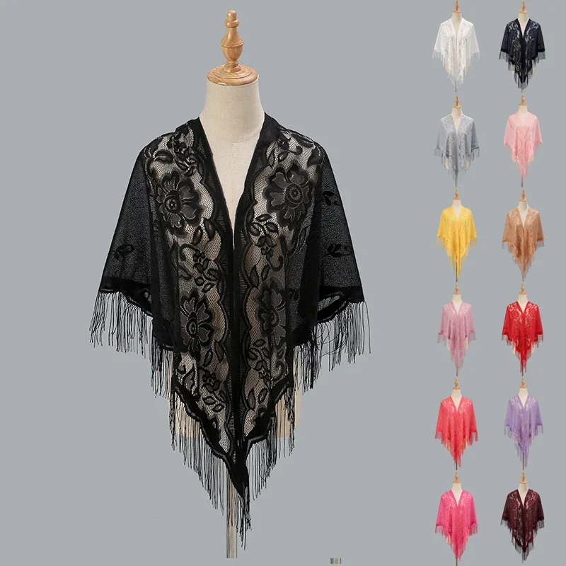 Trendy Women Hollowed Tassel Scarf Solid Color Breathable Triangle Shawl Ladies Outdoor Sunshade Beach Towel
Trendy Women Hollowed Tassel Scarf Solid Color Breathable Triangle Shawl Ladies Outdoor Sunshade Beach Towel