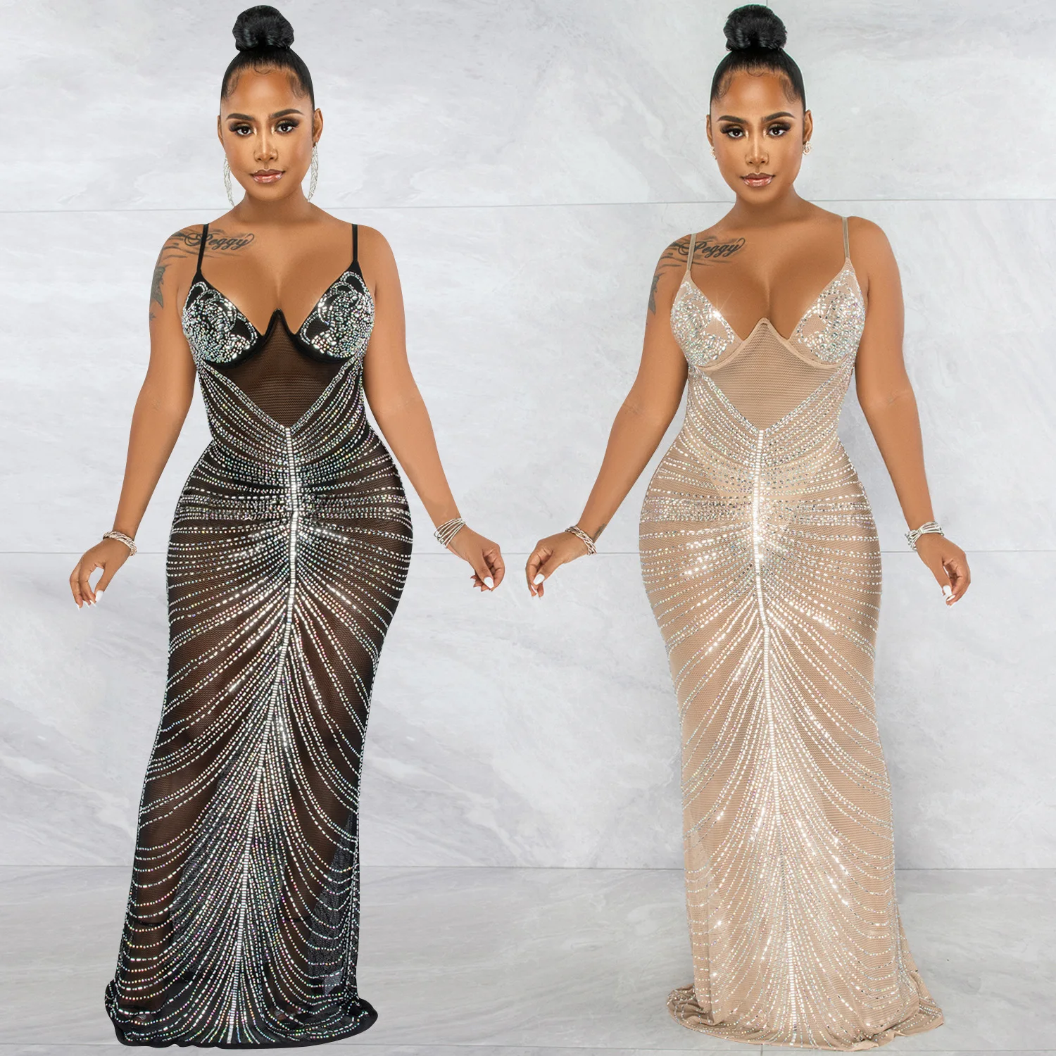 Fashion New Hot Drill Sexy Sling Wrapped Breast Mesh Gauze Perspective Long Skirt Dress
Fashion New Hot Drill Sexy Sling Wrapped Breast Mesh Gauze Perspective Long Skirt Dress