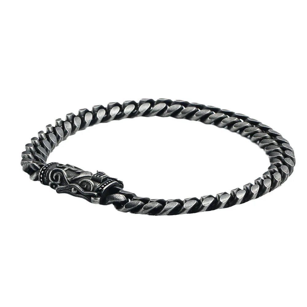 European and American hip-hop personalized trend street made old double-sided ground stainless steel bracelet
European and American hip-hop personalized trend street made old double-sided ground stainless steel bracelet