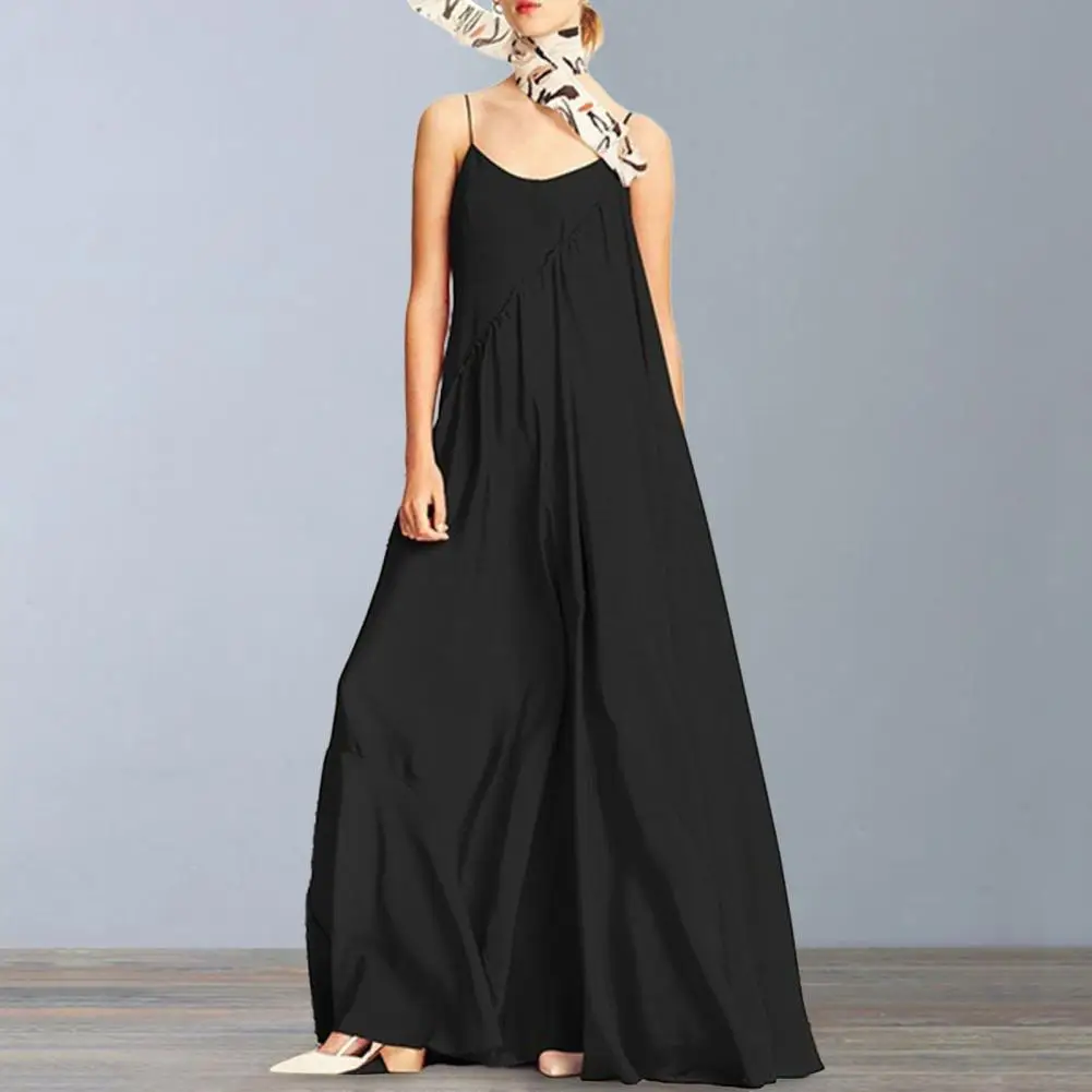 Comfortable Long Dress Elegant Maxi Dress with Spaghetti Straps Backless Design for Women Solid Color A-line Summer Long Dress
Comfortable Long Dress Elegant Maxi Dress with Spaghetti Straps Backless Design for Women Solid Color A-line Summer Long Dress