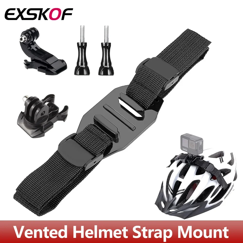 

Vented Helmet Strap Mount Bike Belt Holder For GoPro Hero 12 11 10 9 8 7 6 5 Insta360 X2 X3 DJI Osmo Action Camera Accessories