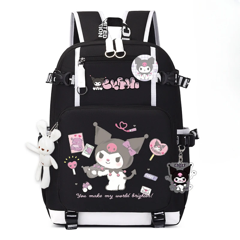 2023 Sanrio рюкзаки с аниме-рисунком Kuromi, школьные сумки для девочек, вместительные сумки для ноутбука, милые Мультяшные дорожные рюкзаки, подарки
2023 Sanrio рюкзаки с аниме-рисунком Kuromi, школьные сумки для девочек, вместительные сумки для ноутбука, милые Мультяшные дорожные рюкзаки, подарки