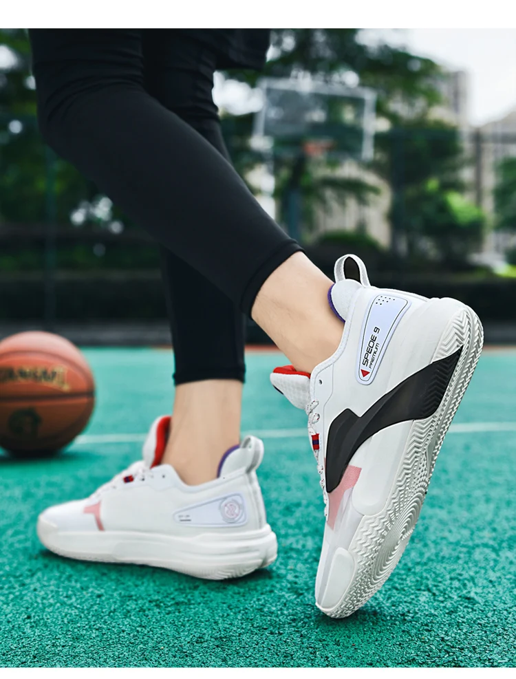 Tênis de basquete casual masculino e feminino, tênis de combate almofadado baixo, com tendência além das fronteiras, tamanho grande, novo, verão Tênis de basquete casual masculino e feminino, tênis de combate almofadado baixo, com tendência além das fronteiras, tamanho grande, novo, verão