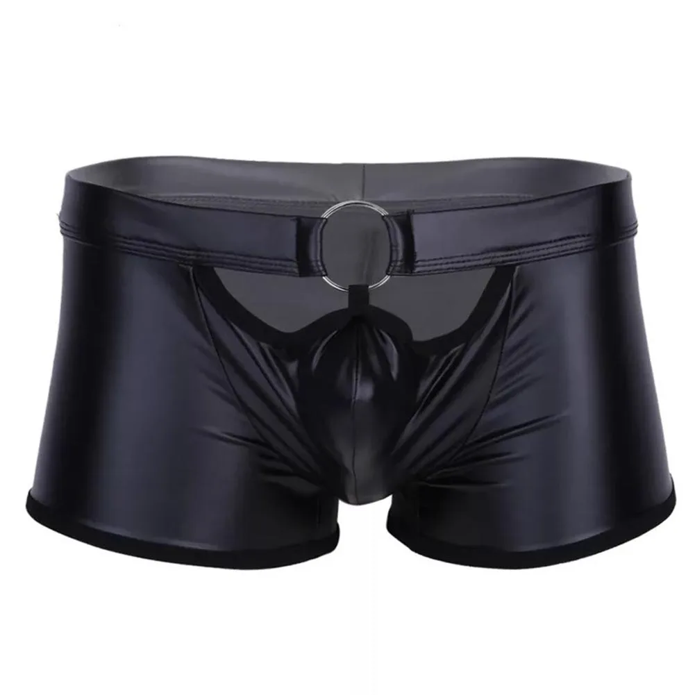 Sexy Men Boxers Faux Leather Oil Shiny Underwear Hollow Temptation Brief Low Rise Shorts Underpants Seduction Erotic Lingerie
Sexy Men Boxers Faux Leather Oil Shiny Underwear Hollow Temptation Brief Low Rise Shorts Underpants Seduction Erotic Lingerie