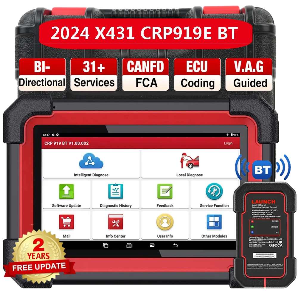 Диагностический сканер OBD2 LAUNCH X431 CRP919E, двунаправленный прибор для диагностики автомобиля, для всех систем DBScar VII VCI CANFD, DOIP, кодирование ECU
Диагностический сканер OBD2 LAUNCH X431 CRP919E, двунаправленный прибор для диагностики автомобиля, для всех систем DBScar VII VCI CANFD, DOIP, кодирование ECU