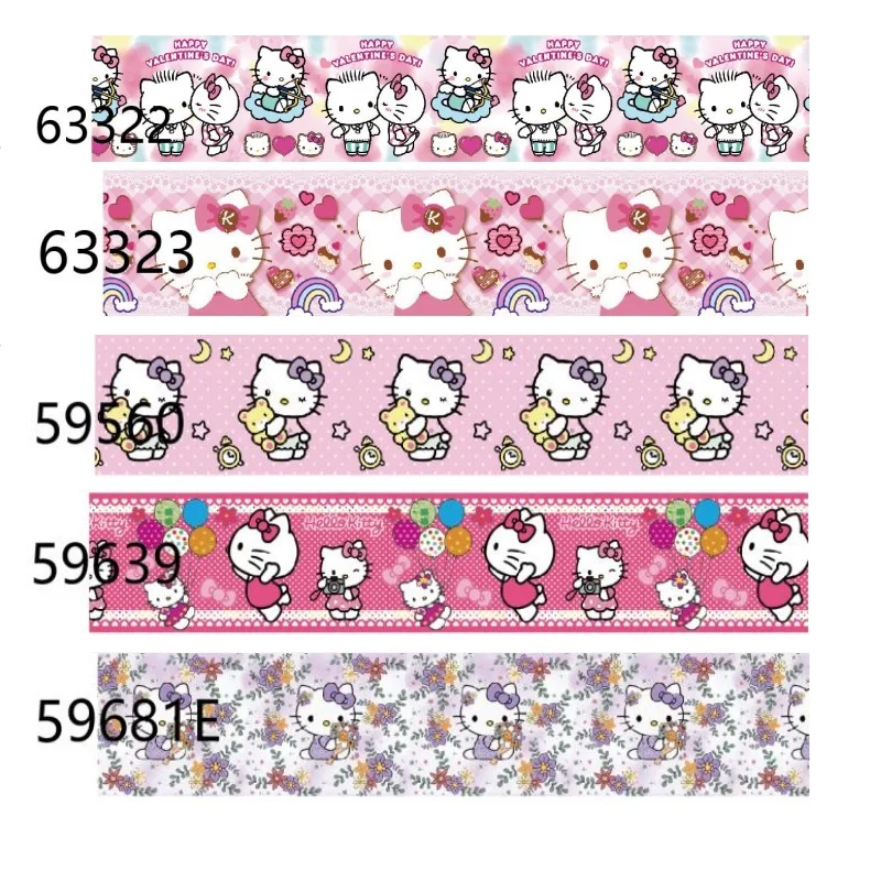 Корсажная лента Hello Kitty с рисунком из мультфильма, 10 ярдов, для бантов, аксессуары для шитья «сделай сам», материал для рукоделия 
Корсажная лента Hello Kitty с рисунком из мультфильма, 10 ярдов, для бантов, аксессуары для шитья «сделай сам», материал для рукоделия