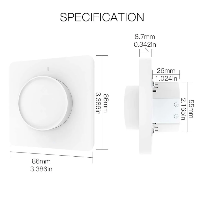 

Voice Control Dimmer Switch Smart Home Smart Dimmer Switch 1 Ch Light Dimmer Switch Smart Rotary/touch Smart Switch Smart 2.4ghz