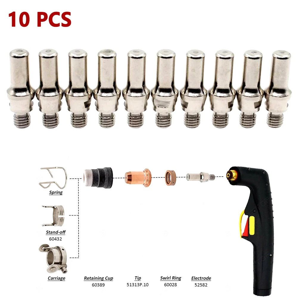 Welding Plasma Electrode Practical Tool Useful 10pcs 10x Accessories MT52582 WSP-061000 PT-60/PT-40/IPT60/IPT-60
Welding Plasma Electrode Practical Tool Useful 10pcs 10x Accessories MT52582 WSP-061000 PT-60/PT-40/IPT60/IPT-60