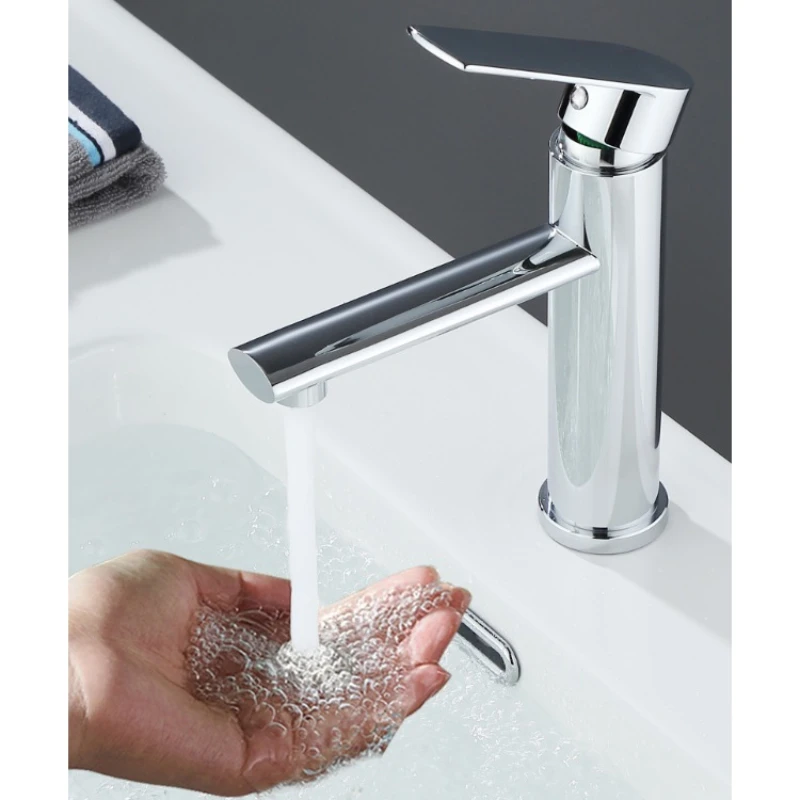 

Stainless Steel Hot Cold Water Taps Bathroom Faucets Single Holder Single Hole Tapware Basin Mixer Sink Faucet Washbasin Tap