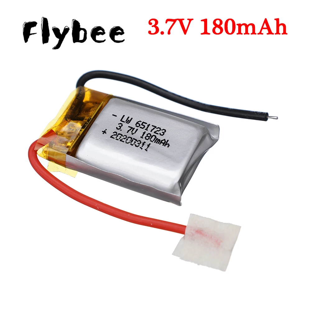 

wholesale 3.7V RC Drone Lipo battery 3.7V 180mAh For Syma S109G S111G MJXRC X900 X901 RC Helicopter Battery 3.7 V 180 mAH 651730