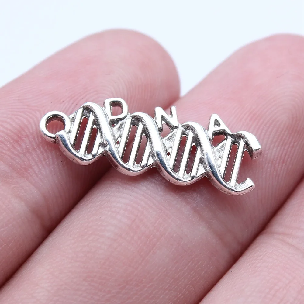 WYSIWYG 20pcs 9x25mm Antique Silver Color Dna Charms Pendant For DIY Jewelry Making Handmade Jewelry Craft Findings
WYSIWYG 20pcs 9x25mm Antique Silver Color Dna Charms Pendant For DIY Jewelry Making Handmade Jewelry Craft Findings