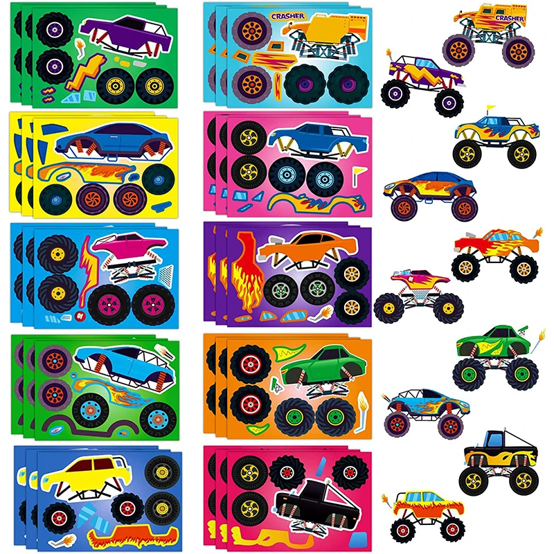 20 Sheets Make a Truck Stickers Make Your Own Truck Sticker 10 Design Make Truck face Sticker for Classroom Nursery Party Favors
20 Sheets Make a Truck Stickers Make Your Own Truck Sticker 10 Design Make Truck face Sticker for Classroom Nursery Party Favors