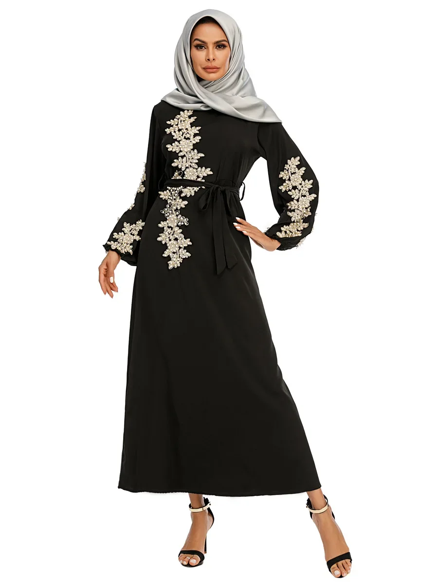 Autumn New 2 Pcs Muslim Sets Embroidery Abaya Dubai Turkey Muslim Dress+ Scarf Kaftan Islamic Dress Women Robe Suit 25 Sd79a8eef34ca42499d6fc333e1b8bc96i