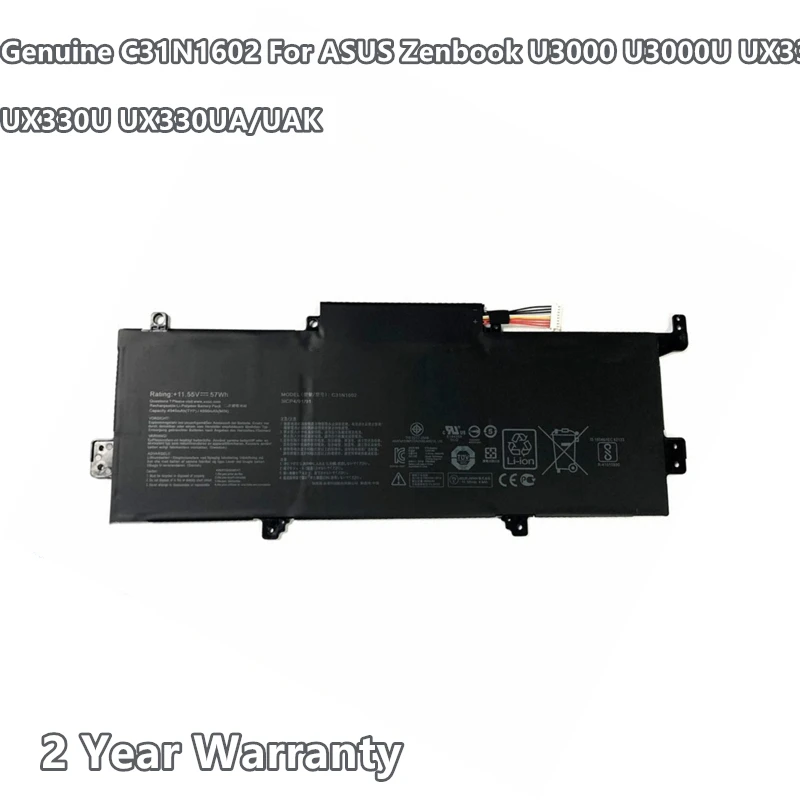 CSBD New C31N1602 Аккумулятор для ASUS Zenbook U3000 U3000U UX330 UX330U UX330UA UX330UA-1A UX330UA-1B 0B200-02090000
CSBD New C31N1602 Аккумулятор для ASUS Zenbook U3000 U3000U UX330 UX330U UX330UA UX330UA-1A UX330UA-1B 0B200-02090000