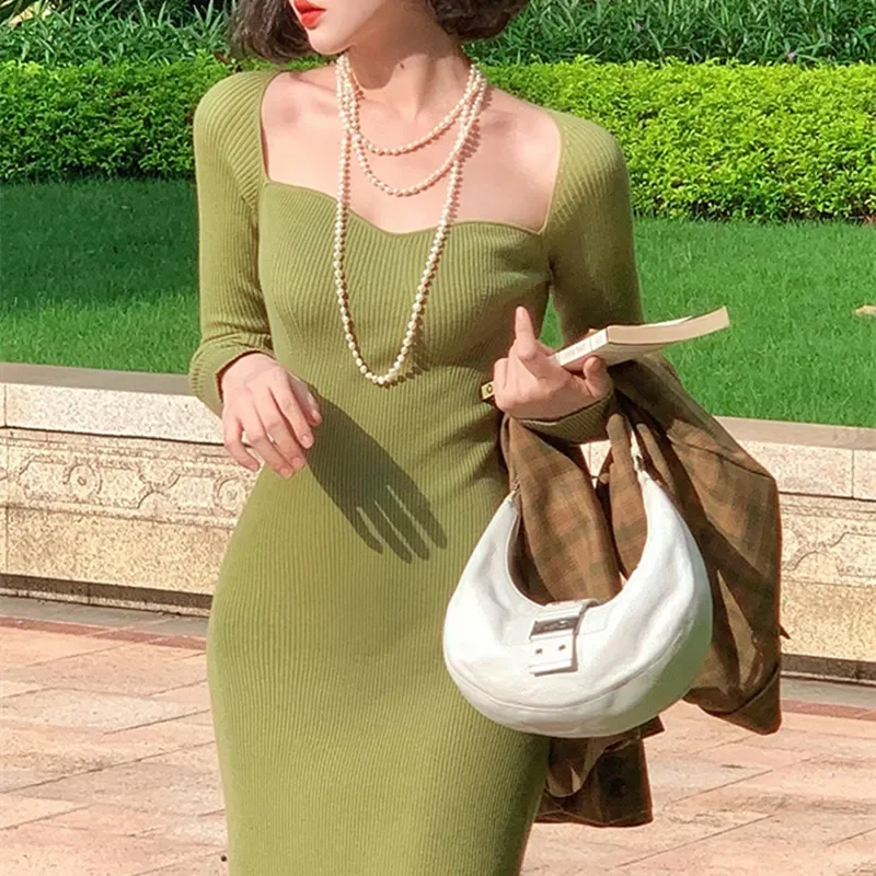 2023 New Sexy Dresses for Women Strapless Ribbed Knitted Bodycon Dress Women Winter Long Sleeve Midi Sweater Dress Clothes
2023 New Sexy Dresses for Women Strapless Ribbed Knitted Bodycon Dress Women Winter Long Sleeve Midi Sweater Dress Clothes