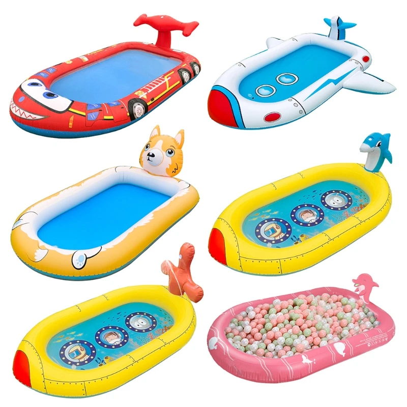 

4XBD Sprinkler Pad for Kids Baby Pool Inflatable Water Outdoor Swiming Pool for Play Mat for Boys Girls