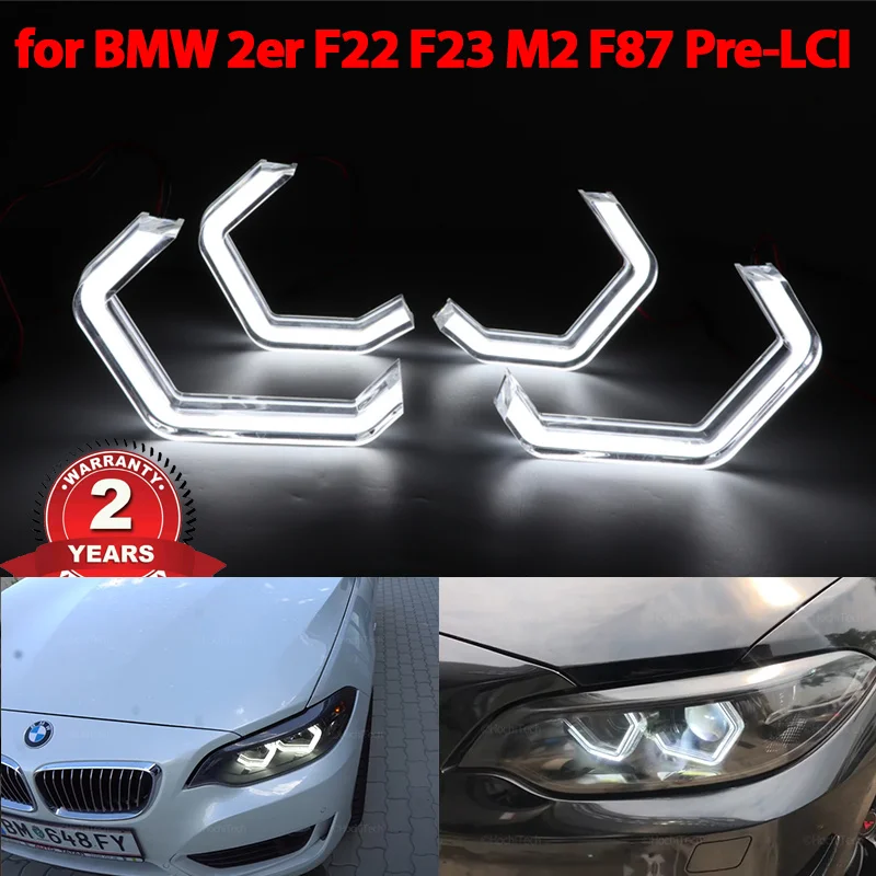 For BMW 2 series F22 F23 F87 M2 pre facelift 2012 2013 2014 2015 2016 Accessories LED Angel Eyes M4 Style DTM DRL
For BMW 2 series F22 F23 F87 M2 pre facelift 2012 2013 2014 2015 2016 Accessories LED Angel Eyes M4 Style DTM DRL