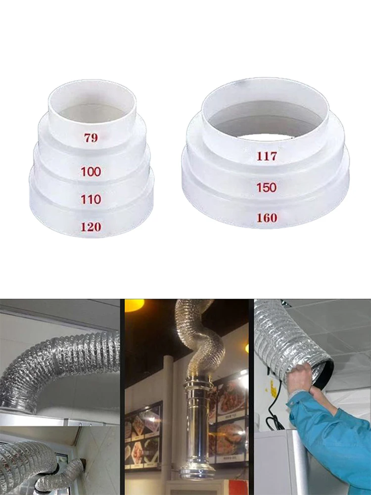 1pc Duct Multi-reducer Exhaust Fan Duct Connector 80/100/110/120/150/160mm For Fan Ventilation Duct Duct Exhaust Duct Connection
1pc Duct Multi-reducer Exhaust Fan Duct Connector 80/100/110/120/150/160mm For Fan Ventilation Duct Duct Exhaust Duct Connection
