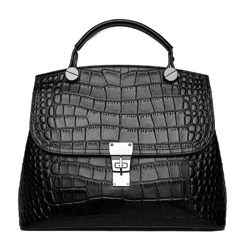 

2024 New Luxury Bags for Women Fashion Simple Large Capacity Handbags Niche Design Textured Crocodile Pattern Crossbody Bags